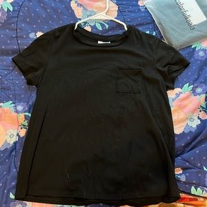 black shirt with pocket